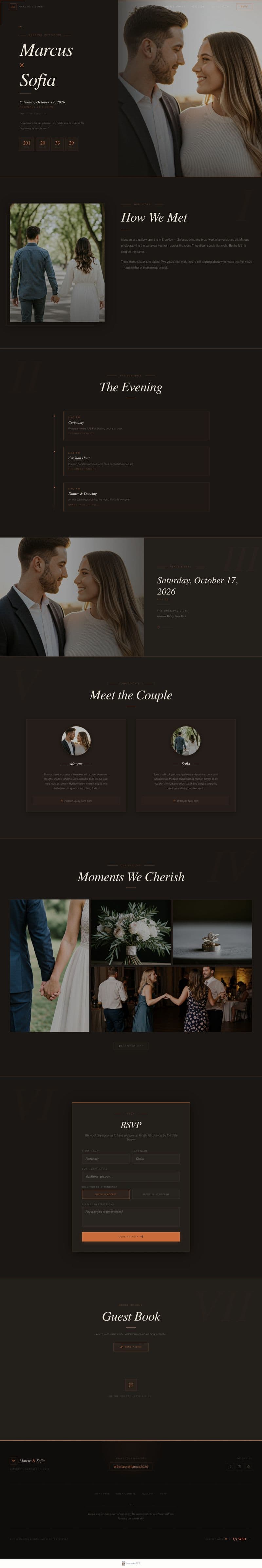 amber-and-dusk template preview